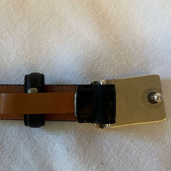 Ralph Lauren skinny black leather belt, size M, 36” excellent preowned condition - Picture 6 of 10